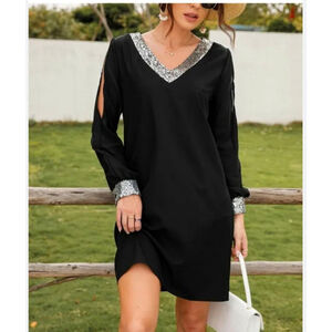 Women's Unbranded Dress XXL‎ Black Silver